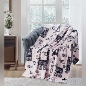 Charter Club Cozy Plush Throw (Paris Oh La La Pattern)